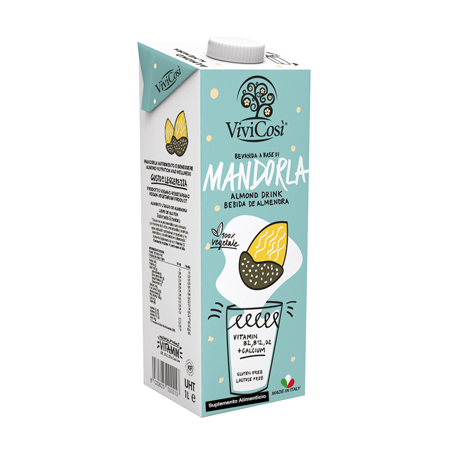 BEBIDA VEGETAL DE ALMENDRA LIBRE DE GLUTEN 1L