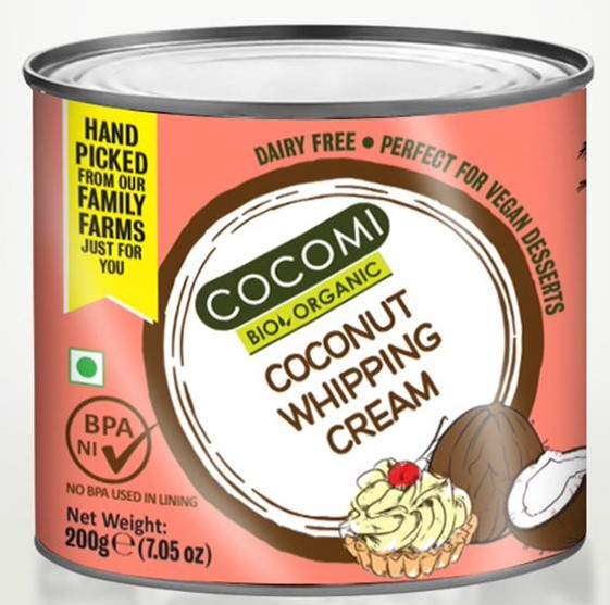 CREMA VEGETAL DE COCO PARA BATIR ORGÁNICA 200G