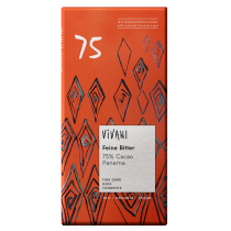 CHOCOLATE NEGRO PANAMÁ 75% CACAO ORGÁNICO 80 G.